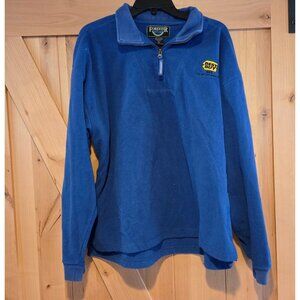 Best Buy Sz L Employee 1/4 Zip Pullover Sweatshirt  Jacket Blue 463 Embroidered